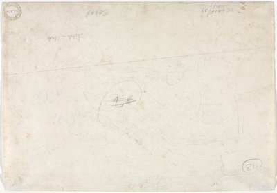 Schets voor een landschap (verso) door Jean Baptiste Camille Corot