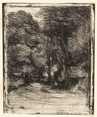 Souvenir van Bas-Bréau door Jean Baptiste Camille Corot