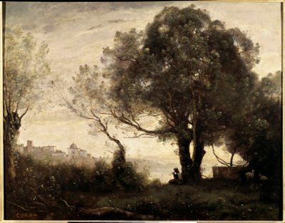 Souvenir van Castelgondolfo in Italië door Jean Baptiste Camille Corot