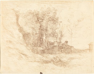 Souvenir van Ostia door Jean Baptiste Camille Corot
