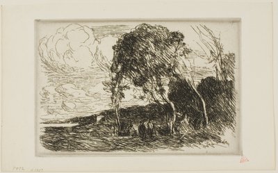Souvenir van de vestingwerken van Douai door Jean Baptiste Camille Corot