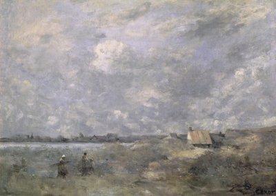 Stormachtig Weer, Pas de Calais door Jean Baptiste Camille Corot