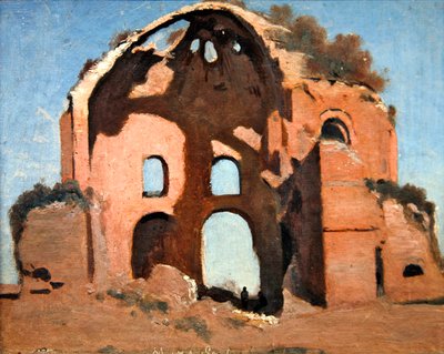 Tempel van Minerva Medica, Rome door Jean Baptiste Camille Corot