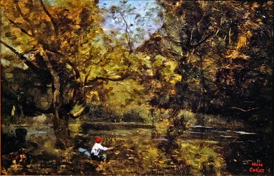 De Visser door Jean Baptiste Camille Corot