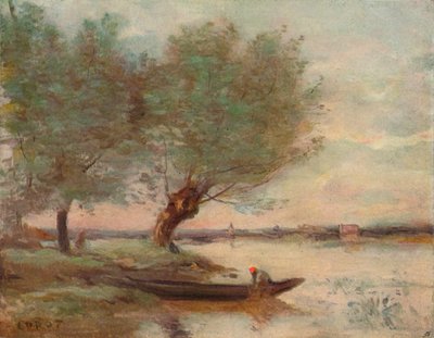 De Schipper, 1806-1875 door Jean Baptiste Camille Corot