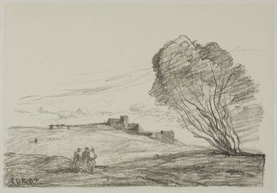 Het geïsoleerde fort door Jean Baptiste Camille Corot