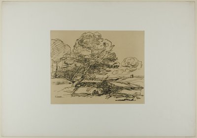 De Eenzame Toren door Jean Baptiste Camille Corot