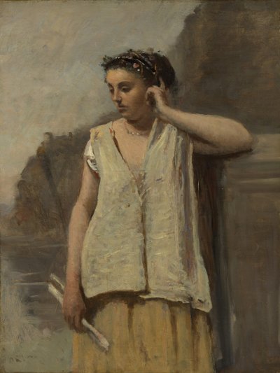 De muze: Geschiedenis, ca. 1865 door Jean Baptiste Camille Corot