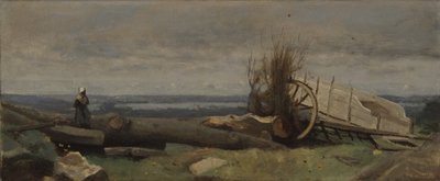 De vlakte van La Beauce, c.1840-45 door Jean Baptiste Camille Corot