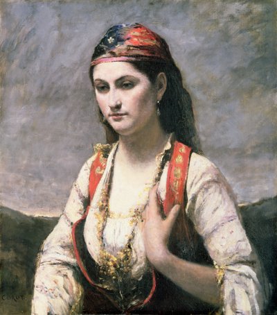 De jonge vrouw van Albano, 1872 door Jean Baptiste Camille Corot