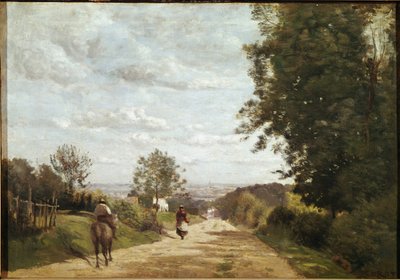 De weg naar Sevres door Jean Baptiste Camille Corot
