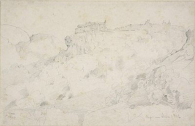 Uitzicht op Nepi door Jean Baptiste Camille Corot