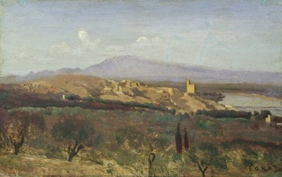 Villeneuve-les-Avignon door Jean Baptiste Camille Corot