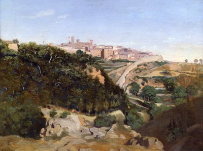 Volterra door Jean Baptiste Camille Corot