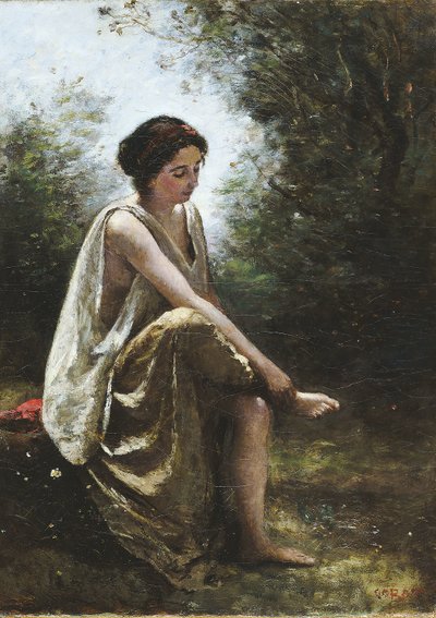 Gewonde Eurydice, 1868-70 door Jean Baptiste Camille Corot