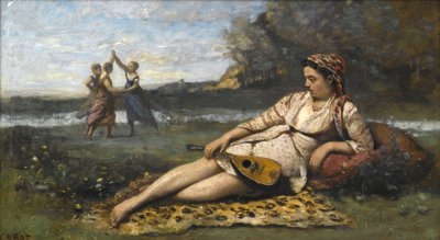 Jonge vrouwen van Sparta door Jean Baptiste Camille Corot