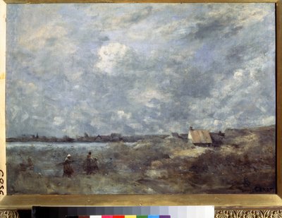 Stormachtig weer. Pas de Calais door Jean Baptiste Camille Corot