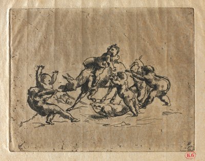 Bacchanaal met Kinderen en Ezel door Jean Baptiste Carpeaux