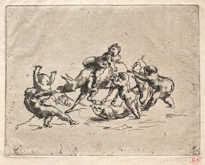 Bacchanaal met Kinderen en Ezel door Jean Baptiste Carpeaux