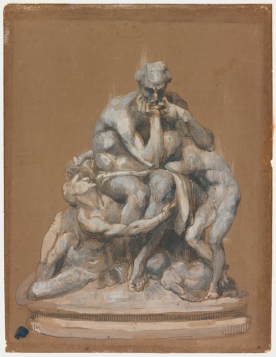 Studie voor het beeldhouwwerk Ugolino en zijn kinderen door Jean Baptiste Carpeaux