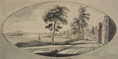 De Theems vanuit Chelsea door Jean Baptiste Claude Chatelain