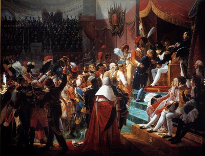 Eerste uitreiking van de kruisen van het Legioen van Eer in de Kerk van de Invalides op 14 juli door Jean Baptiste Debret
