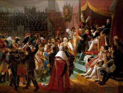 Eerste uitreiking van het Legioen van Eer, 15 juli 1804, in Saint-Louis des Invalides door Jean Baptiste Debret