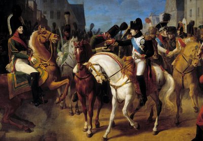 Napoleon I decoreerde in Tilsit de grenadier Lazareff met het Legioen van Eer, 9 juli door Jean Baptiste Debret