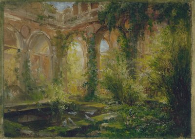 Ruïnes van de Cour des Comptes: de feestzaal, ca. 1875 door Jean Baptiste Edmond Allouard