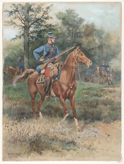 Chasseur à Cheval (Soldaat te Paard) door Jean Baptiste Edouard Detaille