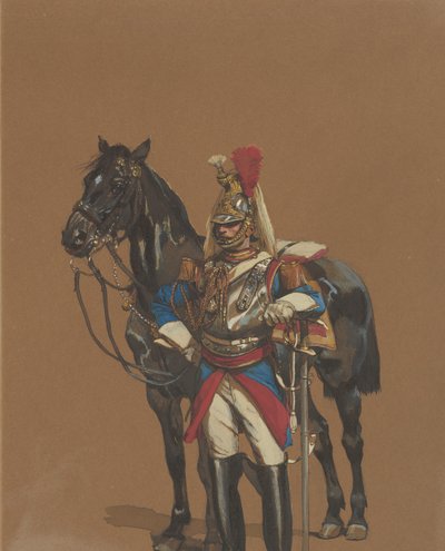 Cuirassier, 1872 door Jean Baptiste Edouard Detaille