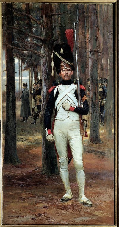 Grenadier te voet van de keizerlijke garde in 1806 door Jean Baptiste Edouard Detaille