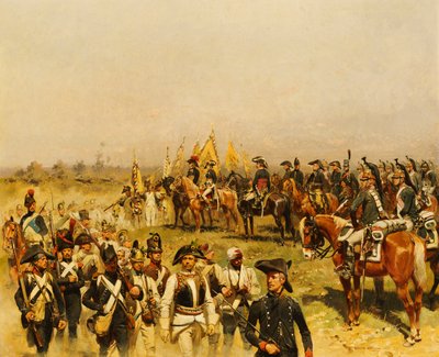 Napoleon beveelt een Uitzicht op de Gevangenen, 1883 door Jean Baptiste Edouard Detaille