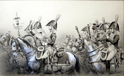 Napoleontische Oorlogen, Band van de 4e Dragoons door Jean Baptiste Edouard Detaille