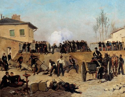 Beleg van Parijs: gevecht in Villejuif op 19/09/1870 door Jean Baptiste Edouard Detaille