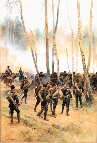 Soldaat aan het Front, 1885 door Jean Baptiste Edouard Detaille