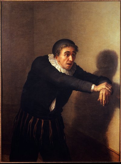 Grandmesnil in de rol van Harpagon De komiek Grandmesnil (pseudoniem Jean-Baptiste Fauchard) (1737-1816) speelt het personage Harpagon in Molière