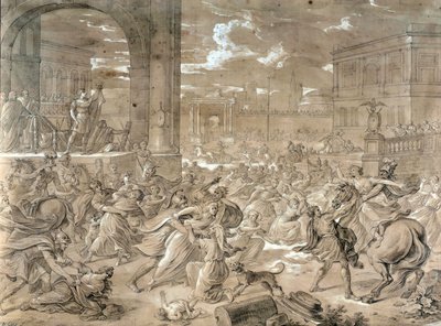 De ontvoering van de Sabijnse maagden door Jean Baptiste Giry