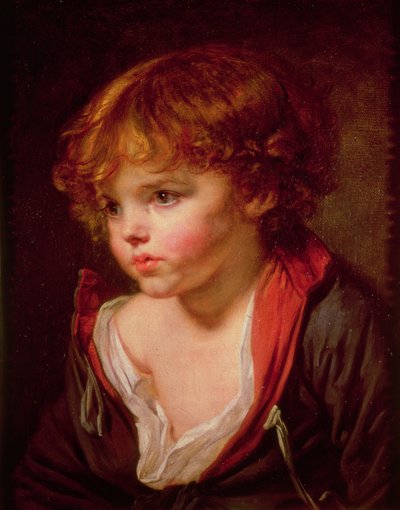 Een Blondharige Jongen met een Open Shirt door Jean Baptiste Greuze