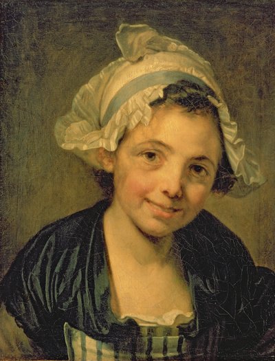 Meisje met een Hoed door Jean Baptiste Greuze