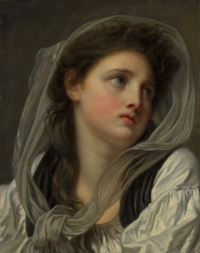 Hoofd van een Jonge Vrouw, mogelijk 1780s door Jean Baptiste Greuze
