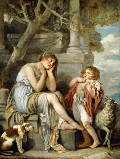 Het Geliefde Lam door Jean Baptiste Greuze