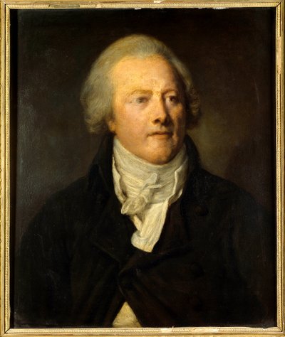 Portret van Armand Gensonne, lid van de wetgevende vergadering van de conventie. Schilderij door Jean-Baptiste Greuze door Jean Baptiste Greuze