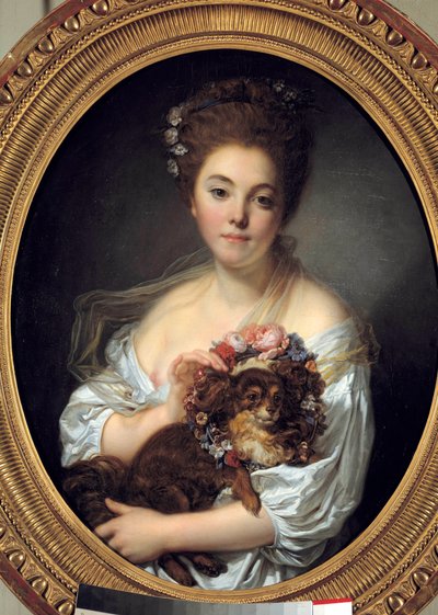 Portret van Madame De Porcin Schilderij door Jean Baptiste Greuze (1725-1805). Ca. 1770. Dim 0,72 x 0,58 m. Angers. Museum voor Schone Kunsten door Jean Baptiste Greuze