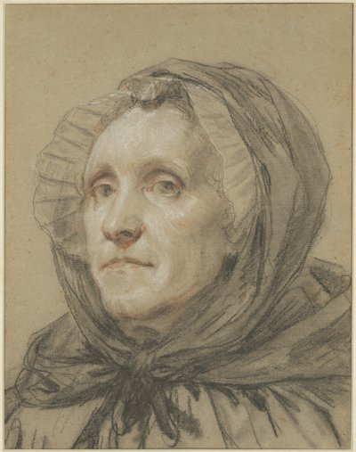Portret van de moeder van de kunstenaar door Jean Baptiste Greuze