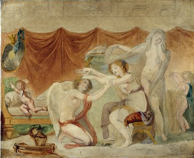 Psyche kroont Liefde door Jean Baptiste Greuze