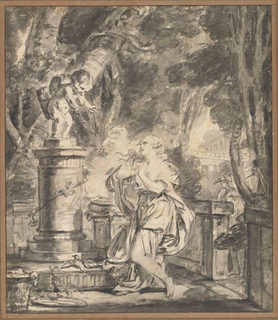 Offer aan de Liefde door Jean Baptiste Greuze