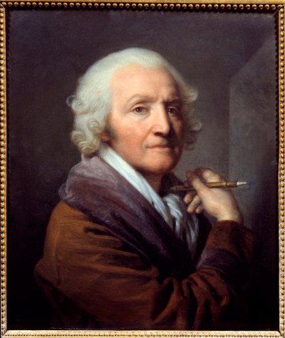 Zelfportret als oude man door Jean Baptiste Greuze