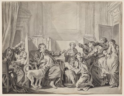 De schuldige en berouwvolle dochter door Jean Baptiste Greuze