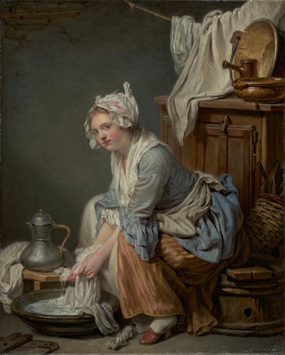 De Wasvrouw door Jean Baptiste Greuze